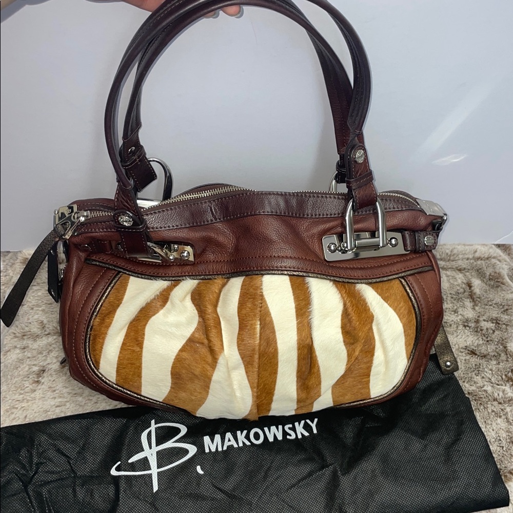 NWOT B.Makowsky ‘Canterbury’ Leather Hobo